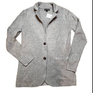 J.Crew Mercantile SZ XS Gray Two Button Pocket Sweater Blazer Jacket Cotton